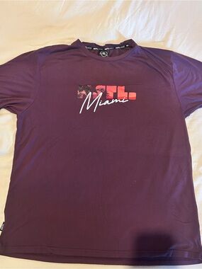 HSTL. Made Miami Graphic Tee - Deep Purple Men's Shirt